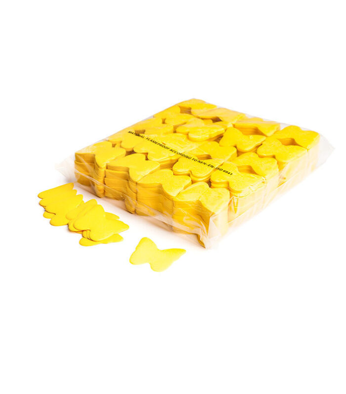 TCM FX - Lassú esésű Konfetti Pillangó Ø 55mm - Yellow - 1 kg